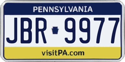 PA license plate JBR9977