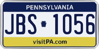 PA license plate JBS1056