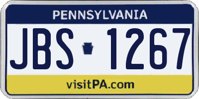 PA license plate JBS1267