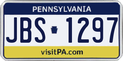 PA license plate JBS1297