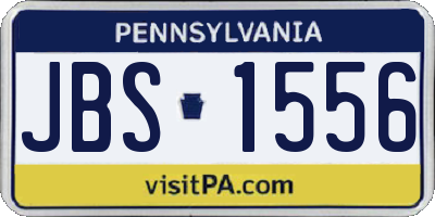 PA license plate JBS1556