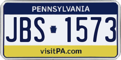 PA license plate JBS1573