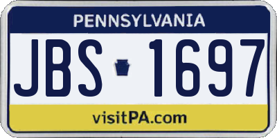 PA license plate JBS1697
