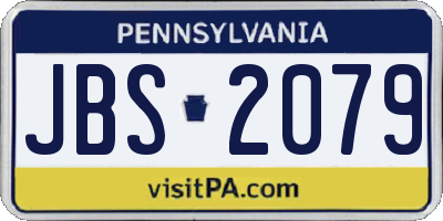 PA license plate JBS2079