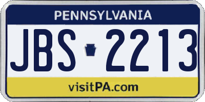 PA license plate JBS2213
