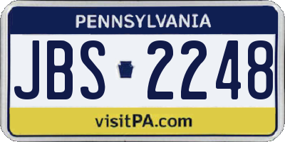 PA license plate JBS2248