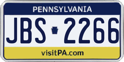 PA license plate JBS2266