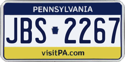 PA license plate JBS2267