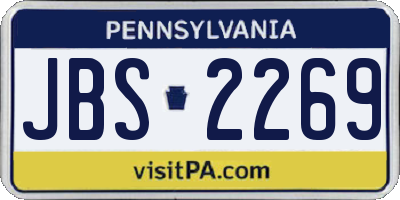 PA license plate JBS2269