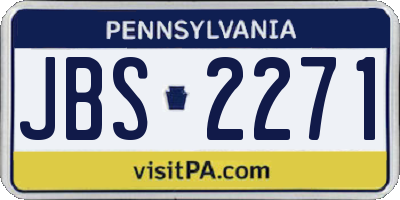 PA license plate JBS2271