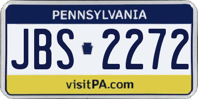 PA license plate JBS2272