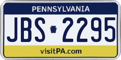 PA license plate JBS2295