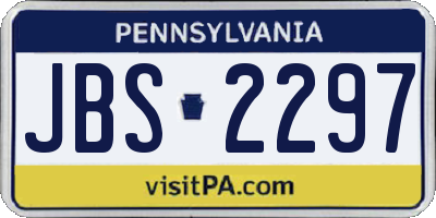 PA license plate JBS2297