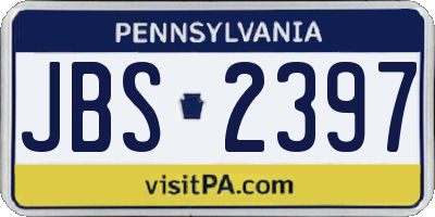 PA license plate JBS2397
