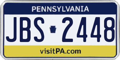 PA license plate JBS2448