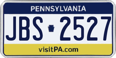 PA license plate JBS2527
