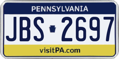 PA license plate JBS2697
