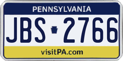 PA license plate JBS2766
