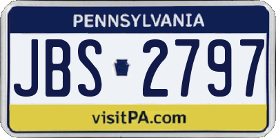 PA license plate JBS2797