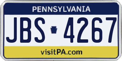 PA license plate JBS4267