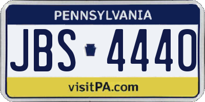 PA license plate JBS4440