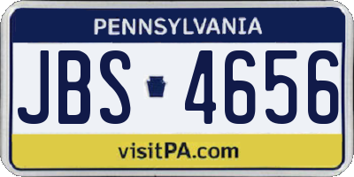PA license plate JBS4656