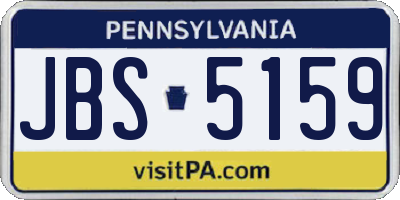 PA license plate JBS5159