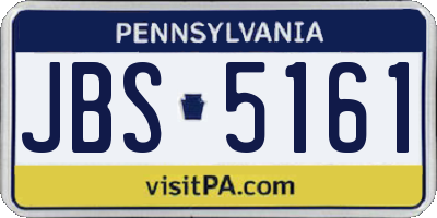 PA license plate JBS5161