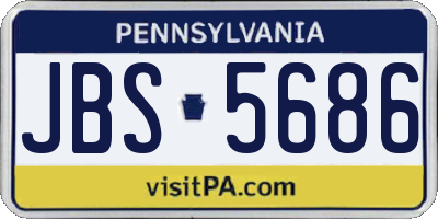PA license plate JBS5686