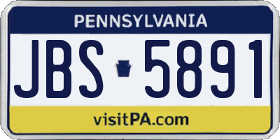 PA license plate JBS5891