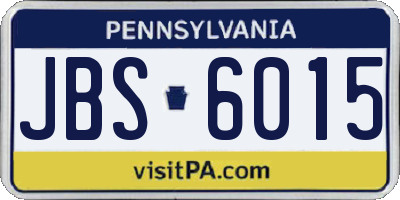PA license plate JBS6015