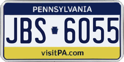 PA license plate JBS6055