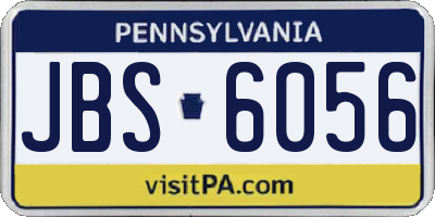 PA license plate JBS6056