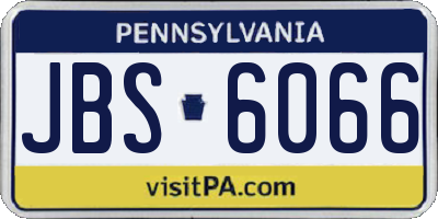 PA license plate JBS6066