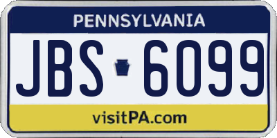 PA license plate JBS6099