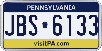 PA license plate JBS6133