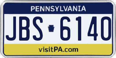 PA license plate JBS6140