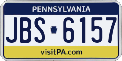 PA license plate JBS6157