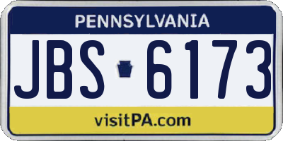 PA license plate JBS6173