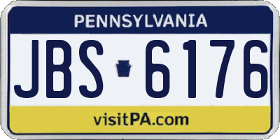 PA license plate JBS6176