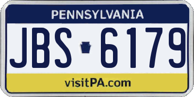 PA license plate JBS6179