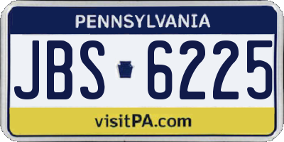 PA license plate JBS6225