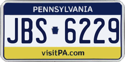 PA license plate JBS6229