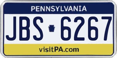 PA license plate JBS6267