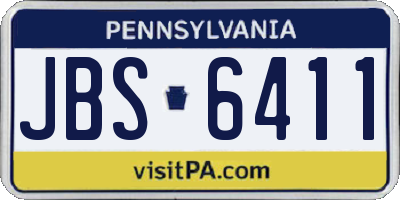 PA license plate JBS6411
