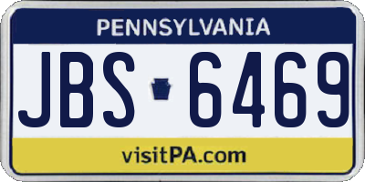 PA license plate JBS6469