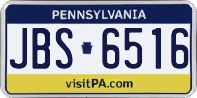 PA license plate JBS6516