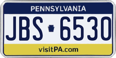 PA license plate JBS6530