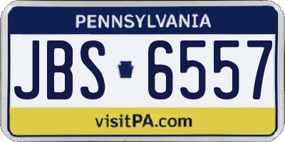 PA license plate JBS6557