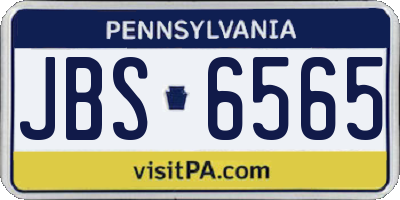 PA license plate JBS6565